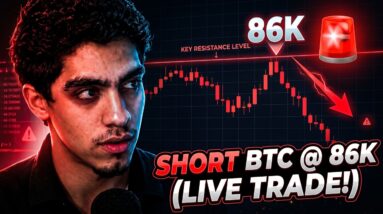 I Shorted Bitcoin at 86K (Live Trading) 🚨