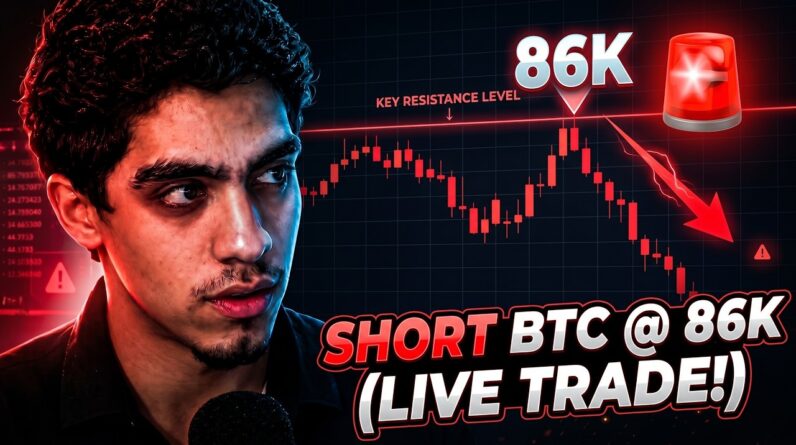 I Shorted Bitcoin at 86K (Live Trading) 🚨