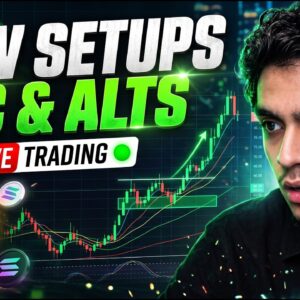 New Trade Setups on Bitcoin & Alts (Live Trading)🟢